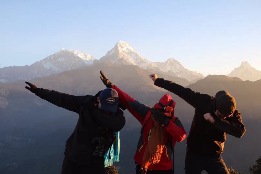 Trekkers at Poon Hill