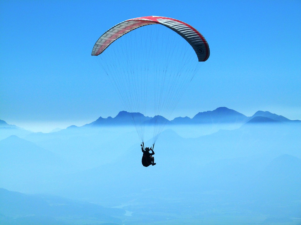 Guest doing paragliding in Pokhara