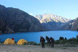 The Dolpo Circuit Trek offers breathtaking views of an isolated and rugged alpine region that is dotted with lofty cliffs, deep valleys, and snow-capped summits. Trekkers may immerse themselves in the distinct beauty and cultural diversity of the Dolpo area as they meander along the path through expansive open spaces, arid landscapes, and lovely settlements.