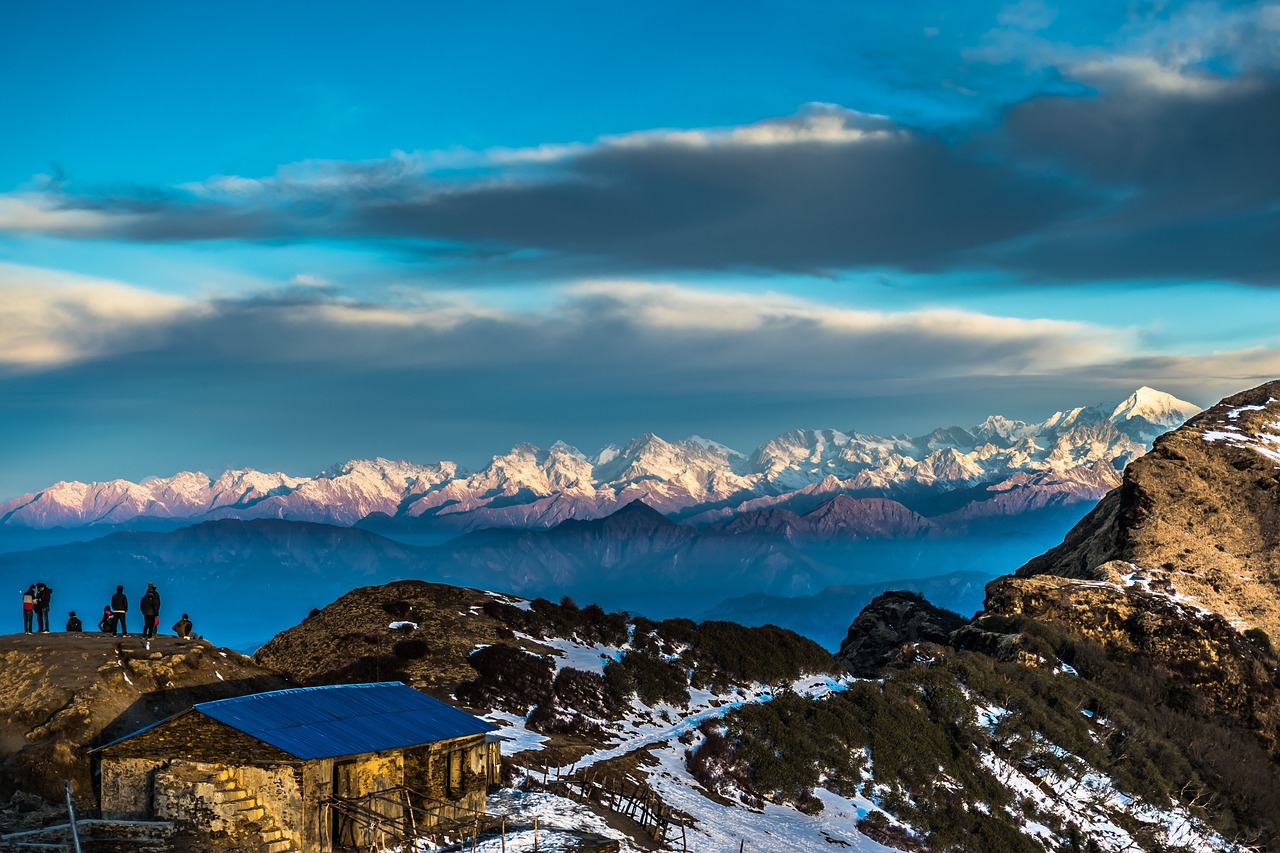 Mountains and hills in a scenic landscape.