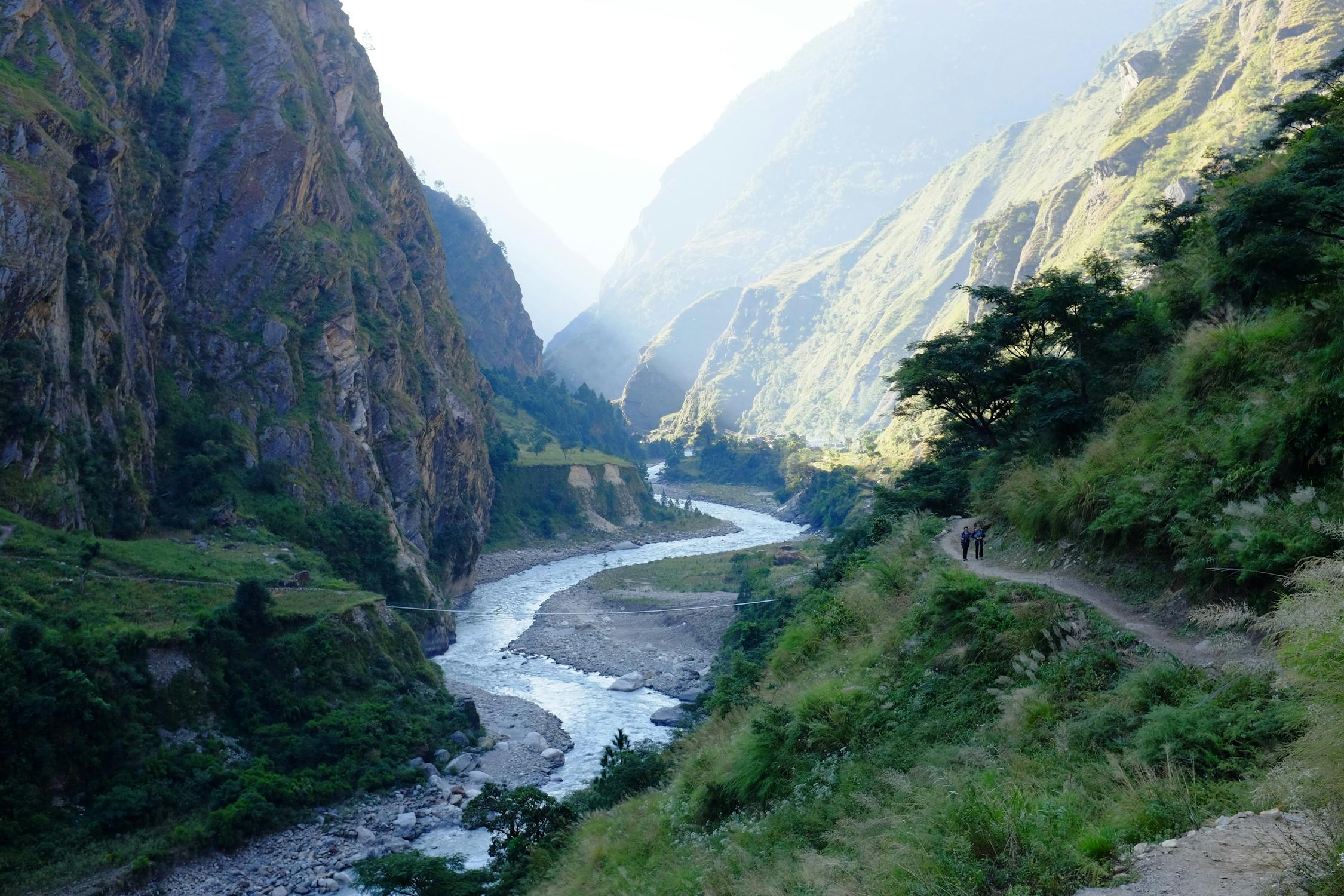 Scenic trails winding through the Manaslu region — where every step offers a postcard-perfect view.