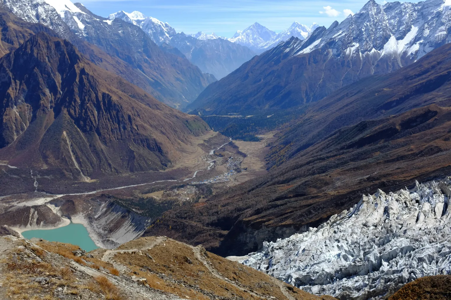 Samagaun seen from the Manaslu base camp