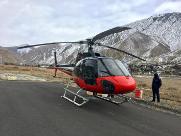 Helicopter at Jomsom Airport