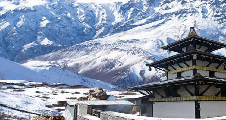 Muktinath temple background view