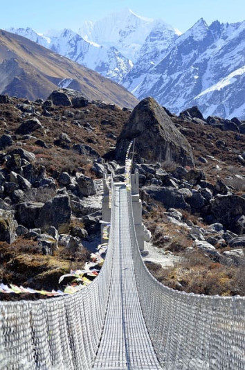 Suspension bridge in Langtang