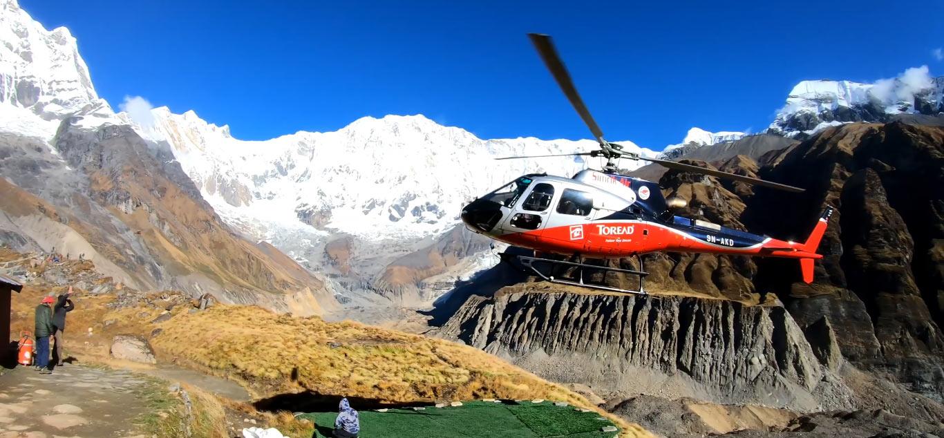 Annapurna Base Camp Trek Heli Fly Out - ABC Trekking by Helicopter