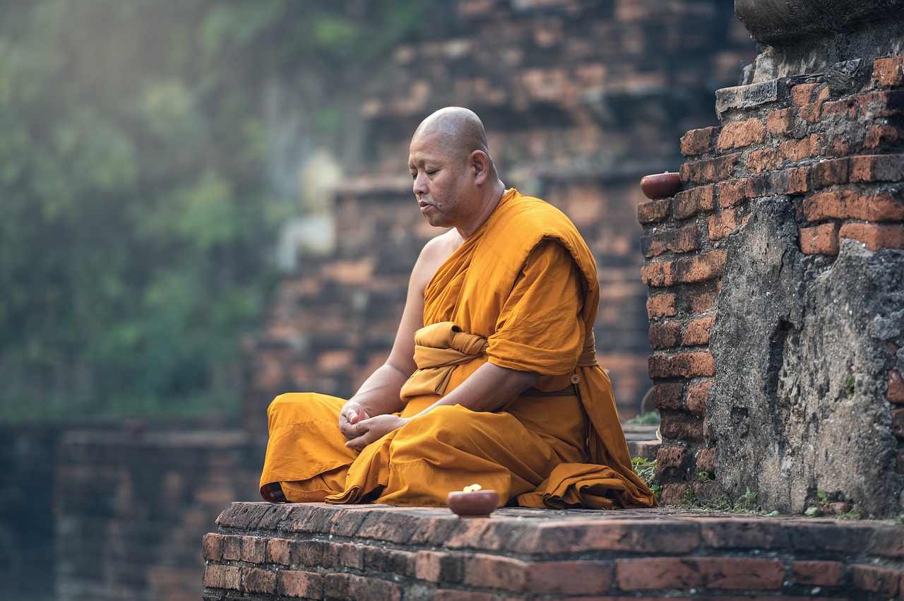 Buddhist Monk in Lumbini